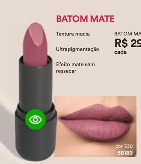 Oferta de Mate - Batom Mate por R$29 em O Boticário