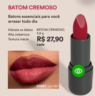 Oferta de O boticario - Batom Cremoso por R$27,9 em O Boticário