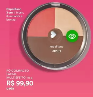 Oferta de Po Compacto Facial Multifeito por R$99,9 em O Boticário