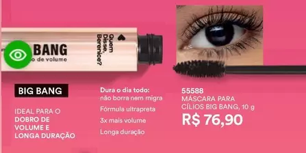 Oferta de Big - Mascara Para Cilios por R$76,9 em O Boticário