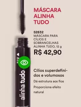 Oferta de O boticario - Máscara Para Cilios E Sobrancelhas Alinha Tudo por R$42,9 em O Boticário