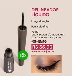 Oferta de Delineador Líquido Para Olhos Pretolino por R$36,9 em O Boticário