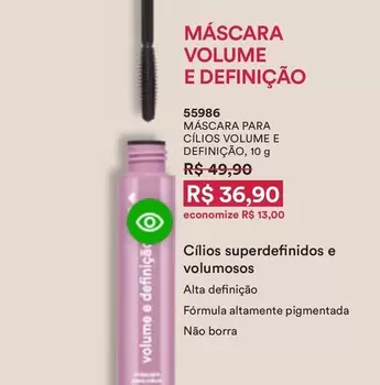 Oferta de Máscara Volume E Definição por R$36,9 em O Boticário