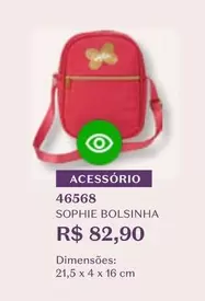 Oferta de O boticario - Sophie Bolsinha por R$82,9 em O Boticário