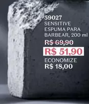 Oferta de O boticario - Sensitive Espuma Para Barbear por R$51,9 em O Boticário