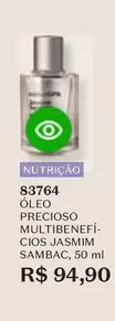 Oferta de Precioso - Oleo  Multibenefi- Cios Sambac, 50 Ml por R$94,9 em O Boticário