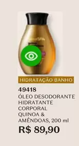 Oferta de O boticario - Óleo Desodorante Hidratante Corporal Quinoa & Amêndoas por R$89,9 em O Boticário