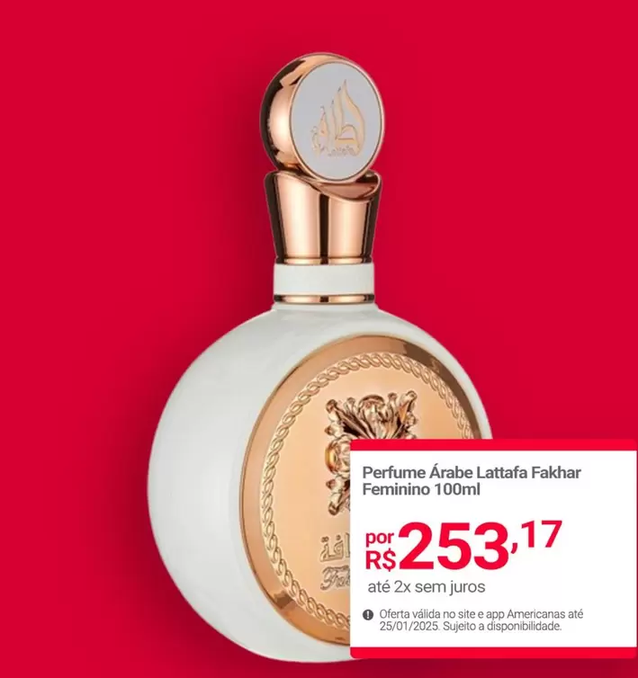 Oferta de Perfume Latata Feminino 100ml por R$253,77 em Lojas Americanas